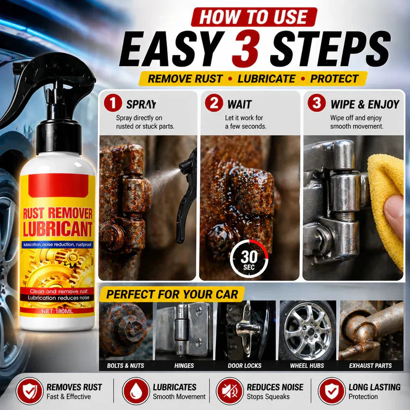 Rust Remover Spray for Car & Bike – Multi-Purpose Metal Rust Cleaner | Instant Rust-Off & Protect Formula (1 Pc)