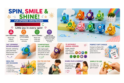 Cartoon Design LED Light Wristband Spinner